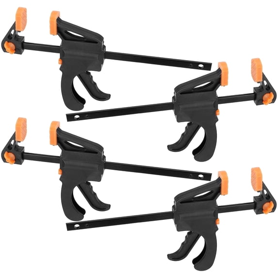 4-Pack 6-Inch Quick-Release Bar Clamps & Spreaders – Heavy Duty Trigger Clamp for Woodworking, DIY & Repairs