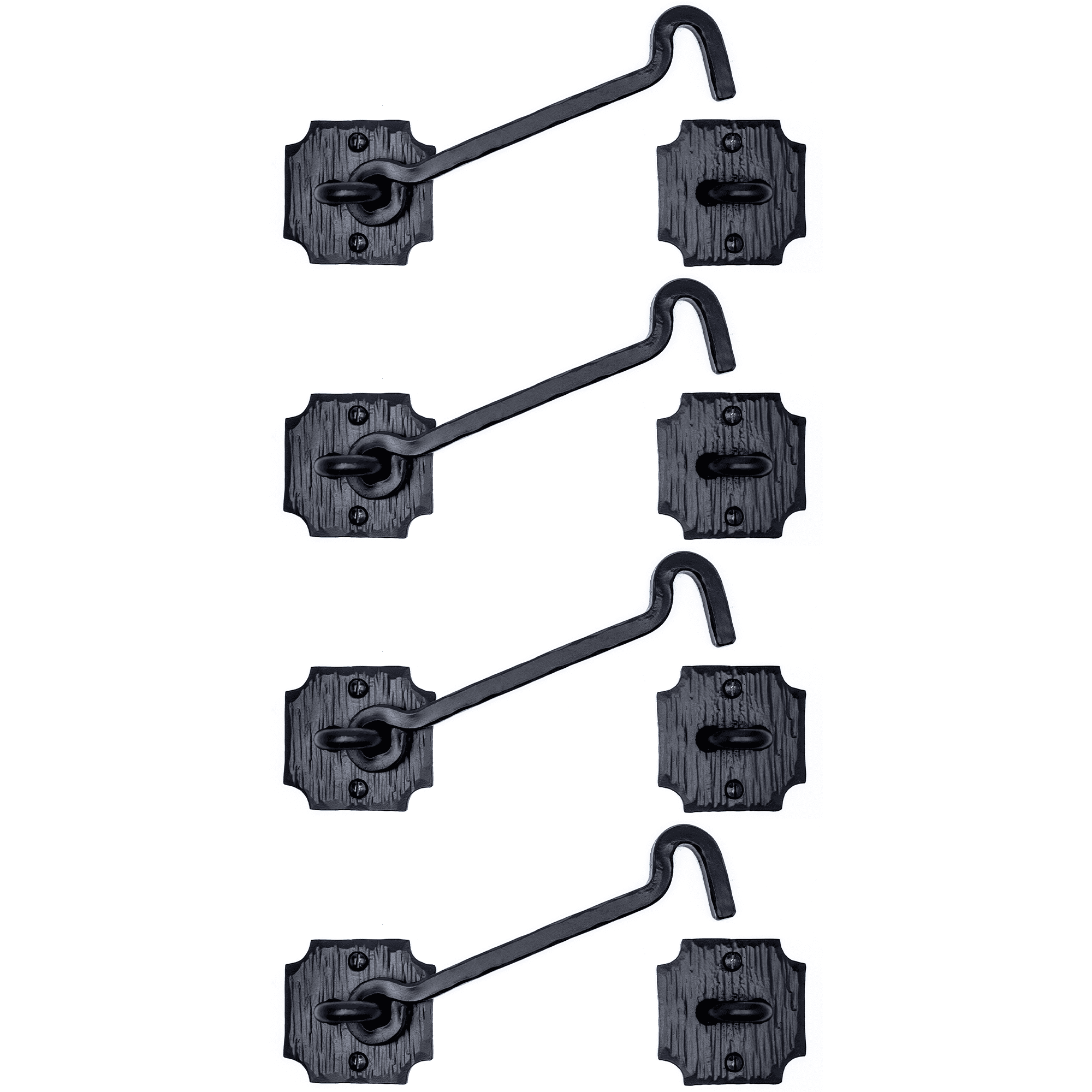 4 Pack 6 inch Decorative Bar Flip Latch- Black - Small Latch - Gate ...