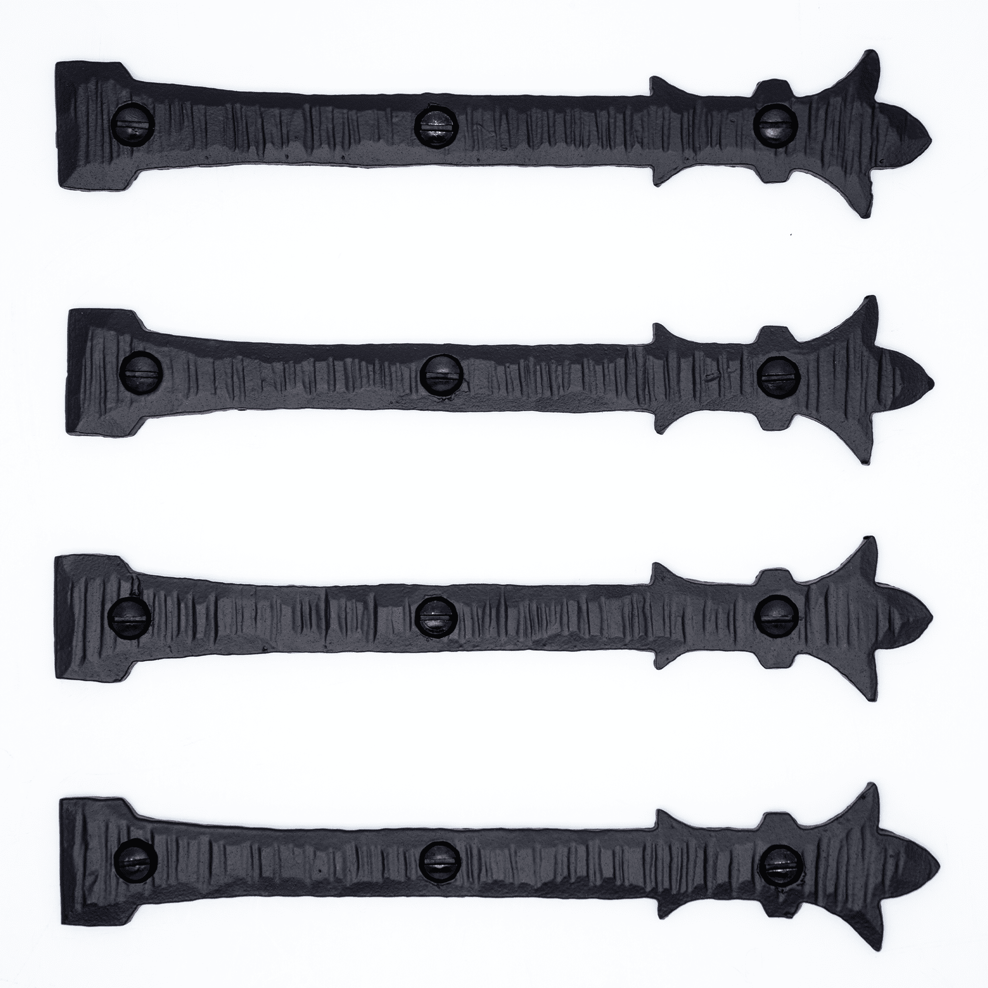 4 Pack 6 inch Faux Decorative Strap Hinge Black Decorative Strap Hinge
