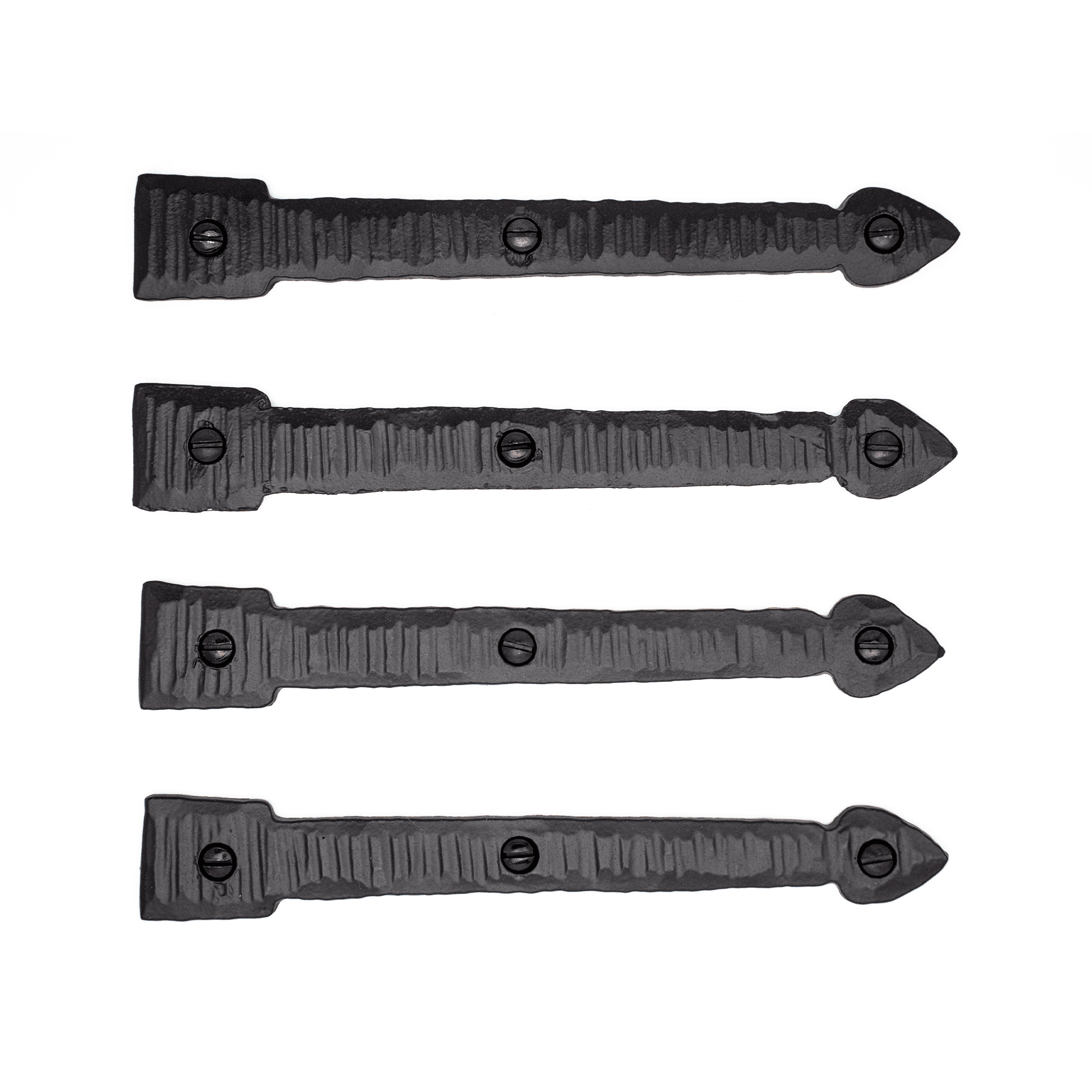 4 Pack 6 inch Faux Decorative Strap Hinge Black Decorative Strap Hinge
