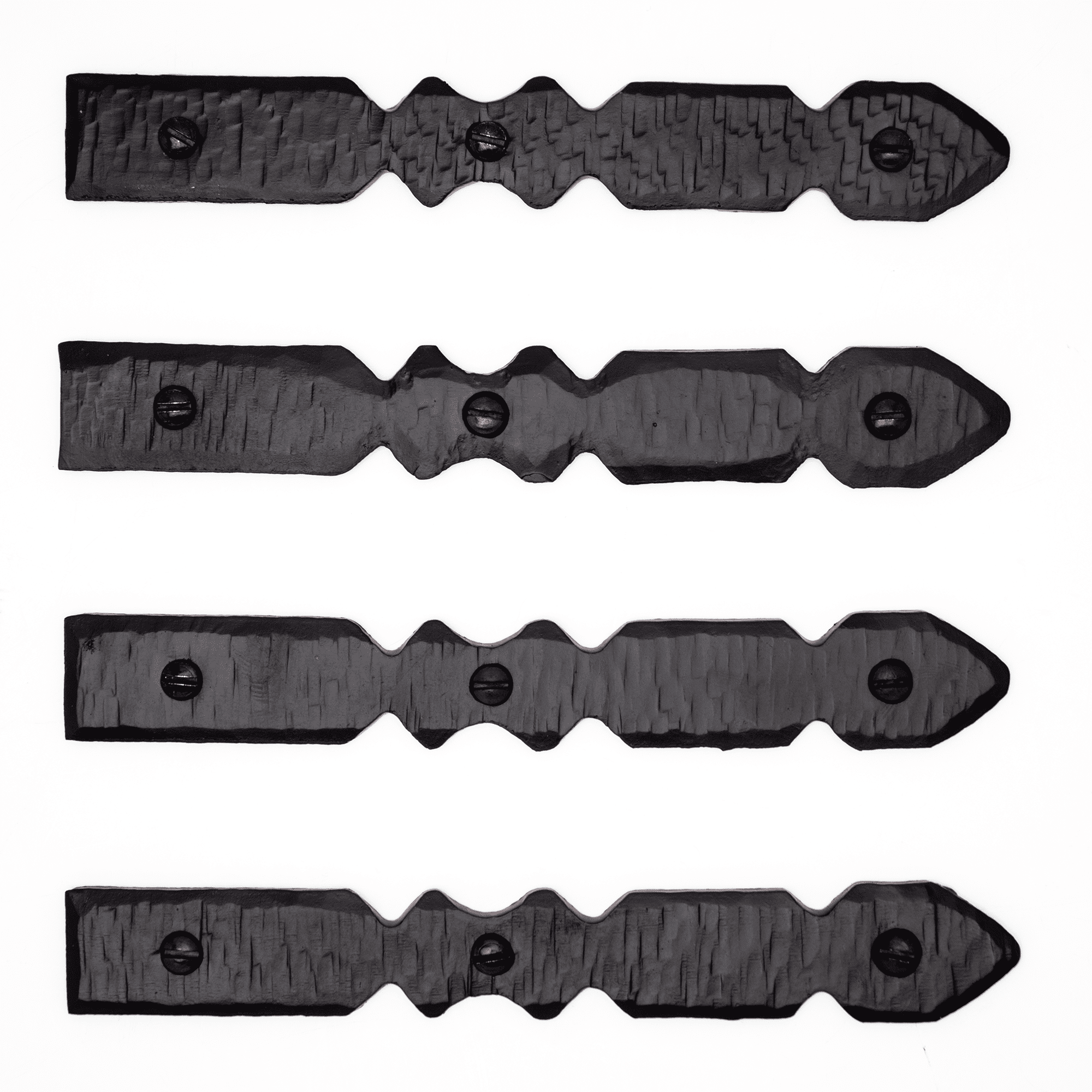 4 Pack 6 inch Faux Decorative Strap Hinge Black Decorative Strap Hinge