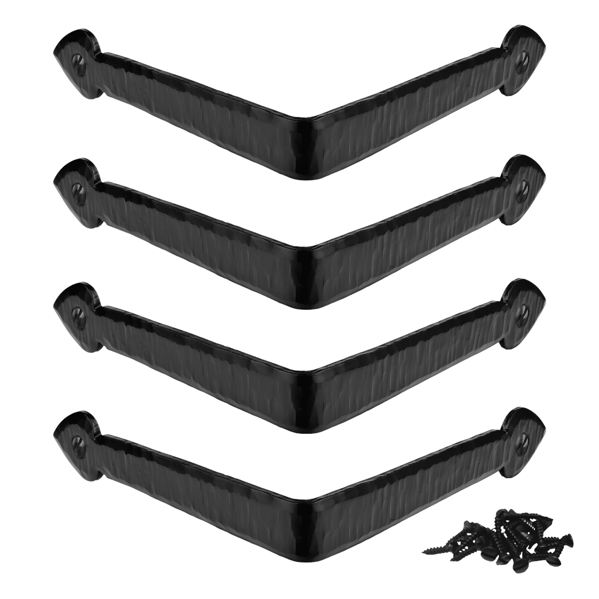 4 Pack 6 inch Metal Corner Protector Black Furniture Corner Hardware Corner Bracket Metal