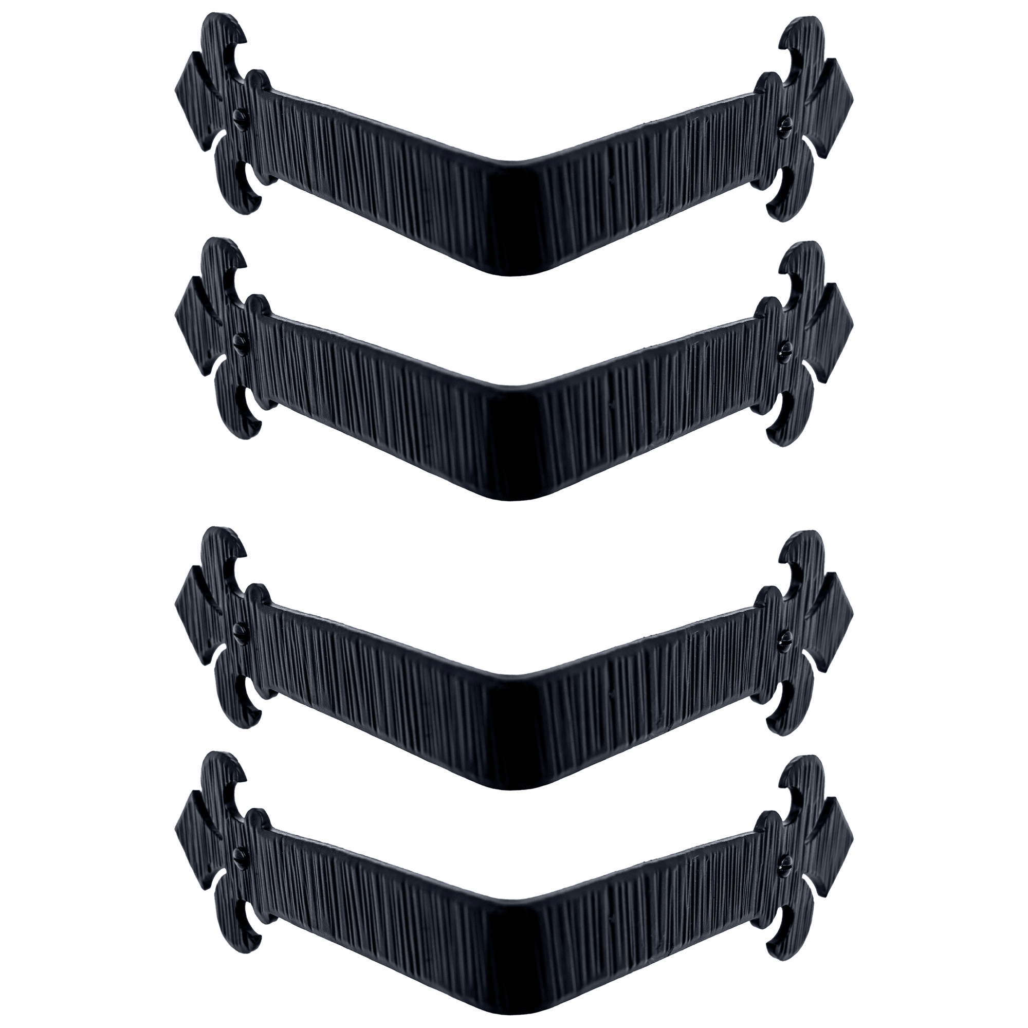 4 Pack 6 inch Metal Corner Protector Black Furniture Corner Hardware Corner Bracket Metal