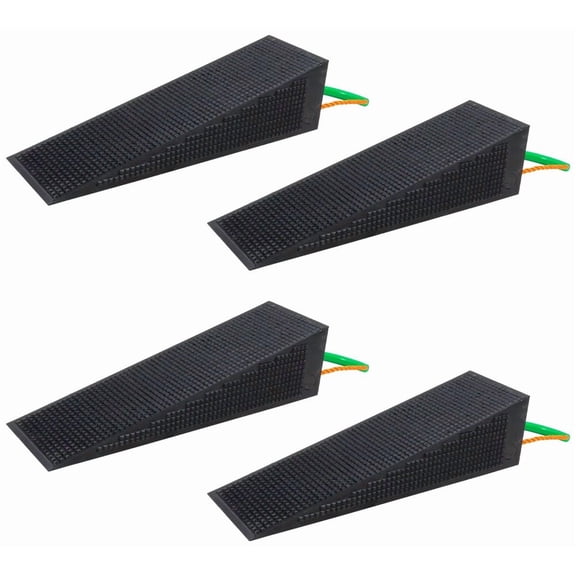4 Pack 6" x 7" x 24" Cribbing Wedge Leveling Block - 50 Ton Heavy Duty UHMWPE Stabilizer Block with Rope Handle, Non-Slip Support Base for Cranes, Jacks, RVs & Heavy Equipment