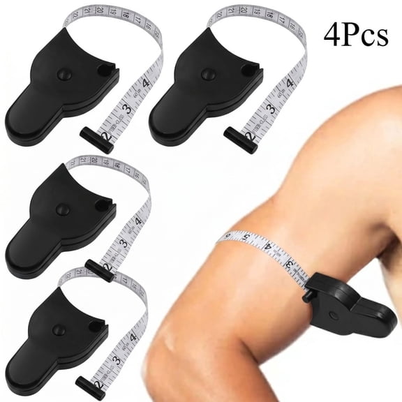 4 Pack 60 Inches Body Measure Tape, Automatic Telescopic Self Tightening Retractable Fitness Caliper, Portable Double Scales Ruler
