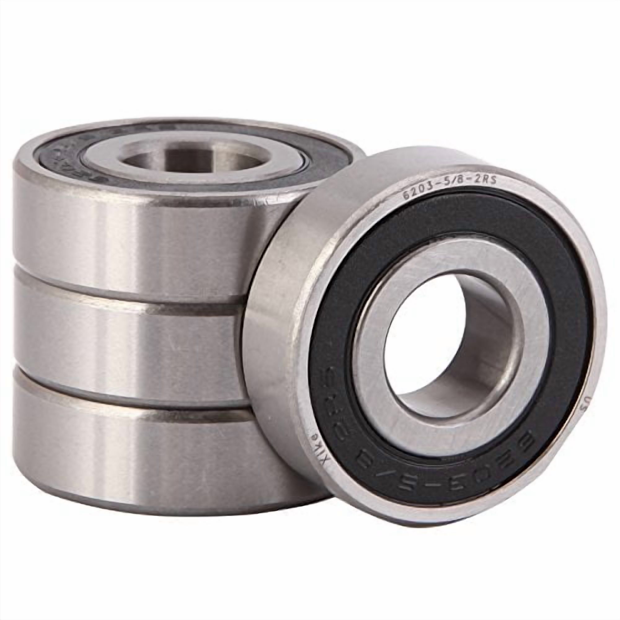 (4 Pack) 6203-5/8-2RS Double Sealed Deep Groove Ball Bearings, 5/8 ...