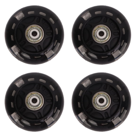 4-Pack 69mm Inline Skate Flash Wheels - Replacement PU Roller Skate Wheels with Light Up Feature