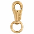 thumbnail image 1 of 4 Pack 7/8 In. X Horse Tack Malleable Iron Brass Plated Bull Snap, 1 of 1