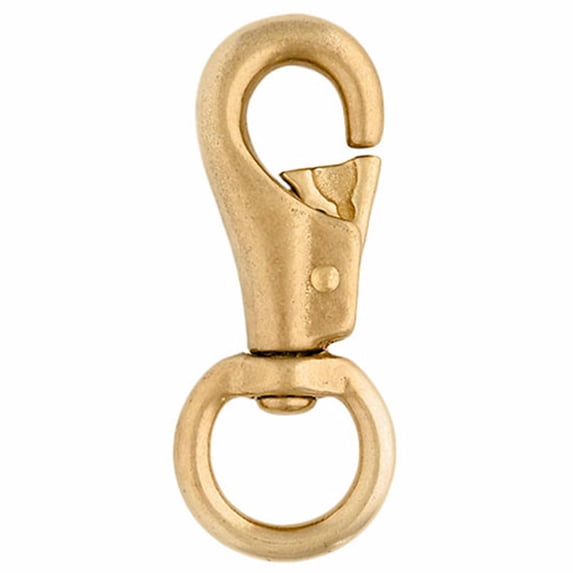 4 Pack 7/8 In. X Horse Tack Malleable Iron Brass Plated Bull Snap