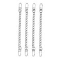 thumbnail image 1 of 4 Pack 7.9 Inch Bag Flat Chain Strap Purse Extender with Alloy Clasps Handbag Chain Straps Metal Bag Strap Replacement Purse Clutches Handles - , 20x1.2cm, 1 of 8