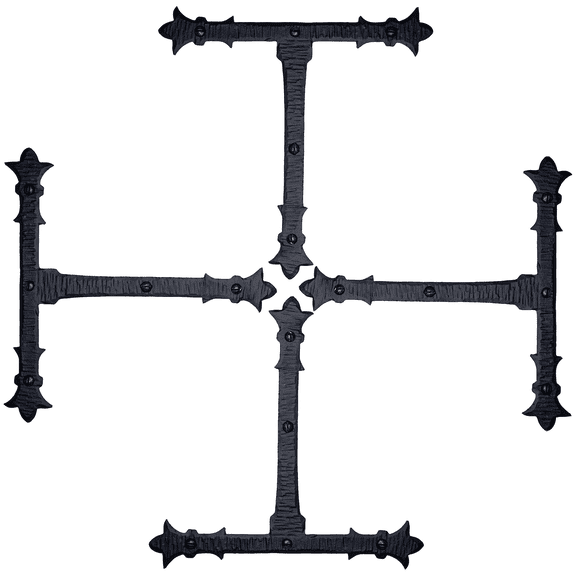 4 Pack 7 inch Decorative Corner Brackets Black T Bracket Decorative Corner Brackets Flat Angle Bracket Barn Door Hardware Ornamental Brackets The Byzantium Series by Borderland Rustic Hardware