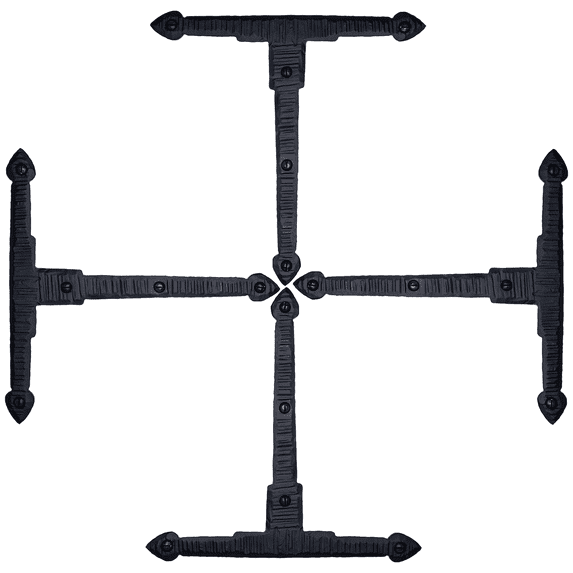 4 Pack 7 inch Decorative Corner Brackets Black T Bracket Decorative Corner Brackets Flat Angle Bracket Barn Door Hardware Ornamental Brackets The Colonial Series by Borderland Rustic Hardware