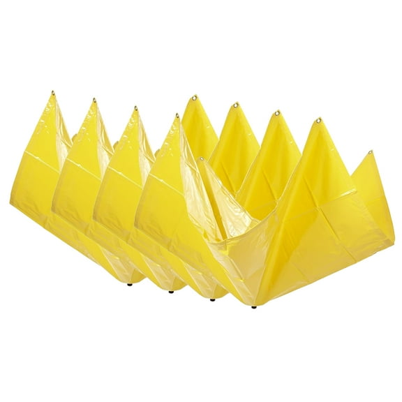(4 Pack) 7' x 7' Drain Tarp - Roof Ceiling Leak Drip Diverter Tarp Heavy Duty - Yellow