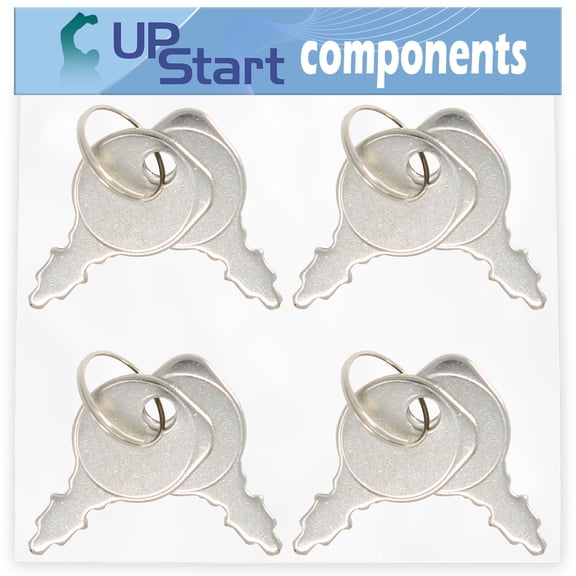 4-Pack 725-0201 Starter Key Set Replacement for John Deere Scotts S1642 Tractors - PC2738 - Compatible with 109310X Ignition Key