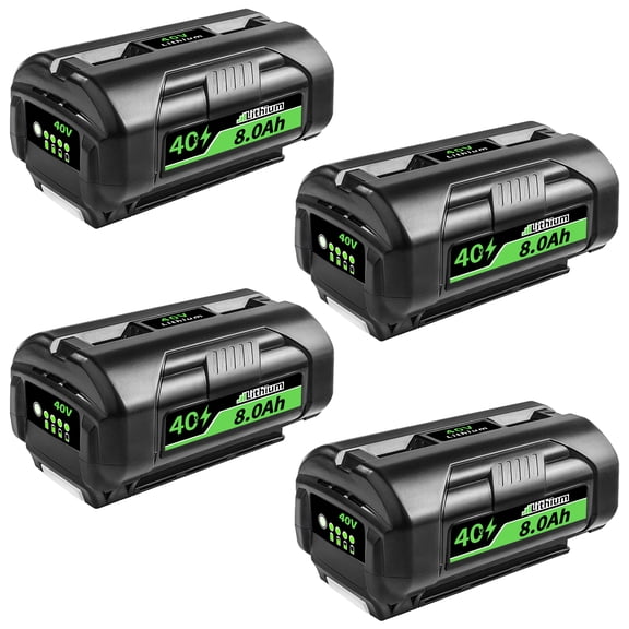 4 Pack 8.0Ah 40V Battery Replacement for Ryobi 40V Battery Compatible with Ryobi Battery 40V Fits for Ryobi Battery OP4015 OP4026 OP40201 OP40261 OP4030 OP4040 OP40401 OP4050 Rechargeable Lithium Ion
