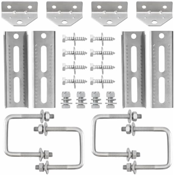 4 Pack 8"/10"/12" Boat Trailer Bunk Brackets for 1.5" x 3", 2" x 3", 3" x 3" Boat Trailer Crossmember