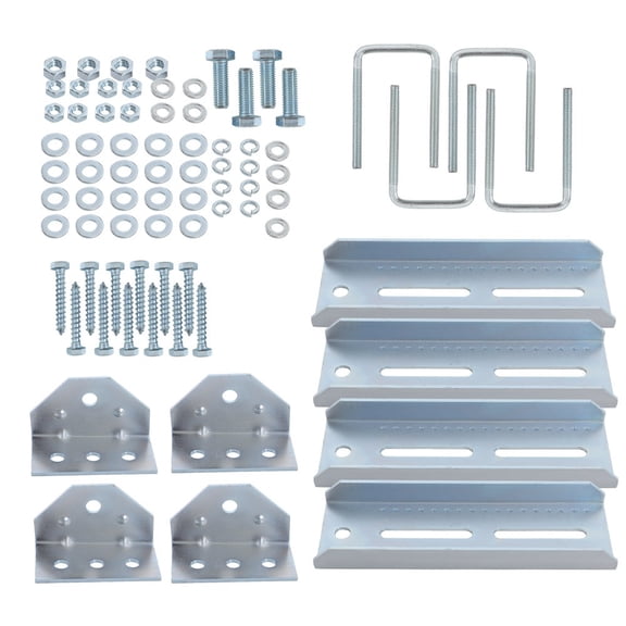 4 Pack 8" Galvanized Swivel Top Bunk Bracket Support Kit For 3x3 Boat Trailer