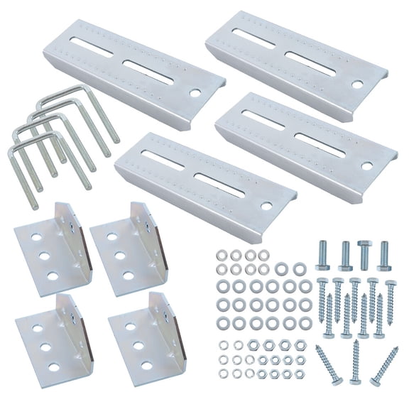 4 Pack 8" Galvanized Swivel Top Bunk Bracket Support Kit For Boat Trailer 3x3