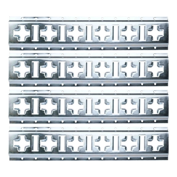 4 Pack 8' X Track Tie Down Rail, ETrack Rail with Horizontal & Vertical Slots, Galvanized Finish - 12 Gauge Steel, Allows use of E-Track Straps in Horizontal or Vertical Alignment