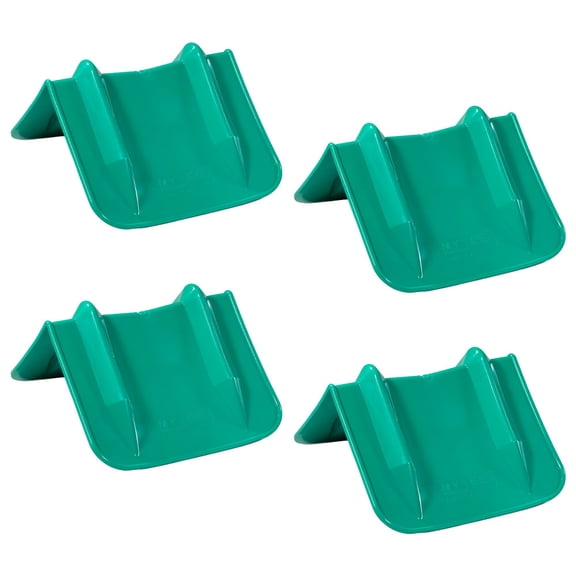 4 Pack Green Flatbed Edge Protectors - 8"x8"x10" Plastic V Board Flatbed Corner Protectors for Cargo Loads & Tie Down Strap Guard - Fit 1 Strap Up to 4"