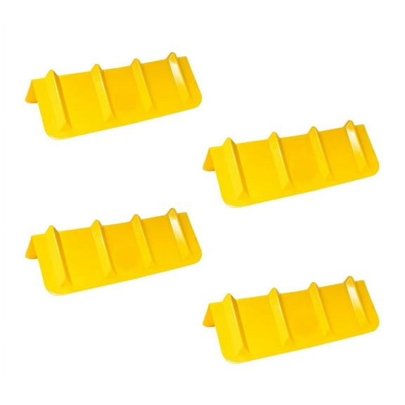 4 Pack 8"x8"x24" Yellow Flatbed Corner Protector - V Shaped Edge Guard for Tie-Down Winch & Ratchet Straps - Plastic Corner Protector for Flatbed Trailer Cargo Load