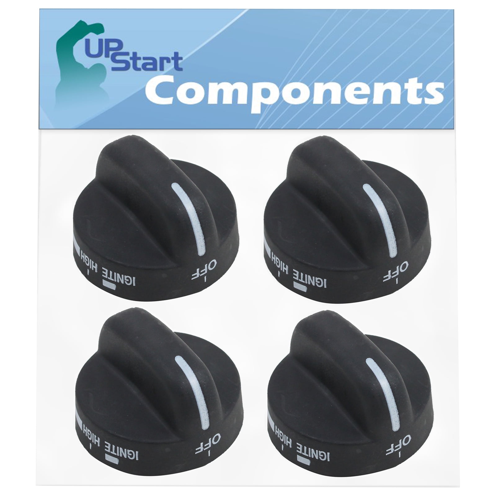 4 Pack 8273103 Range Burner Knob Replacement for Amana Agr5630bds1, Whirlpool Wp8273103, Whirlpool 8273103, Whirlpool Sf368leps0, Whirlpool Sf368leps1, Whirlpool Sf368lepb0, Whirlpool Sf368lepb1