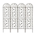 thumbnail image 1 of 4 Pack 86" H Large Garden Trellis，Heavy Duty Rustproof Black Iron Plant Trellis for Potted Plant Support Metal Climbing Rose Trellis, 1 of 11