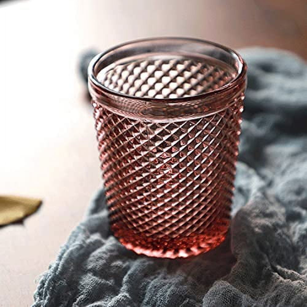 (4-Pack) 9.5 oz Romantic Glass, Thick Heavy Premium Drinking Glasses ...