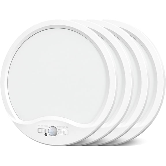 4 Pack 9 Inch Motion Sensor Ceiling Lights Wired, 18W 1800lm 3CCT/3 Mode/30-120s Timer, Bright White LED Flush Mount Light Fixture Motion Activated for Closet Pantry Hallways Stairwells Garage