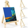thumbnail image 1 of 4 Pack 9 Inch Wooden Easel for Painting Canvas, Art,Tripod,Painting Party Easel, Kids Student Desktop Easel for Painting, 1 of 7