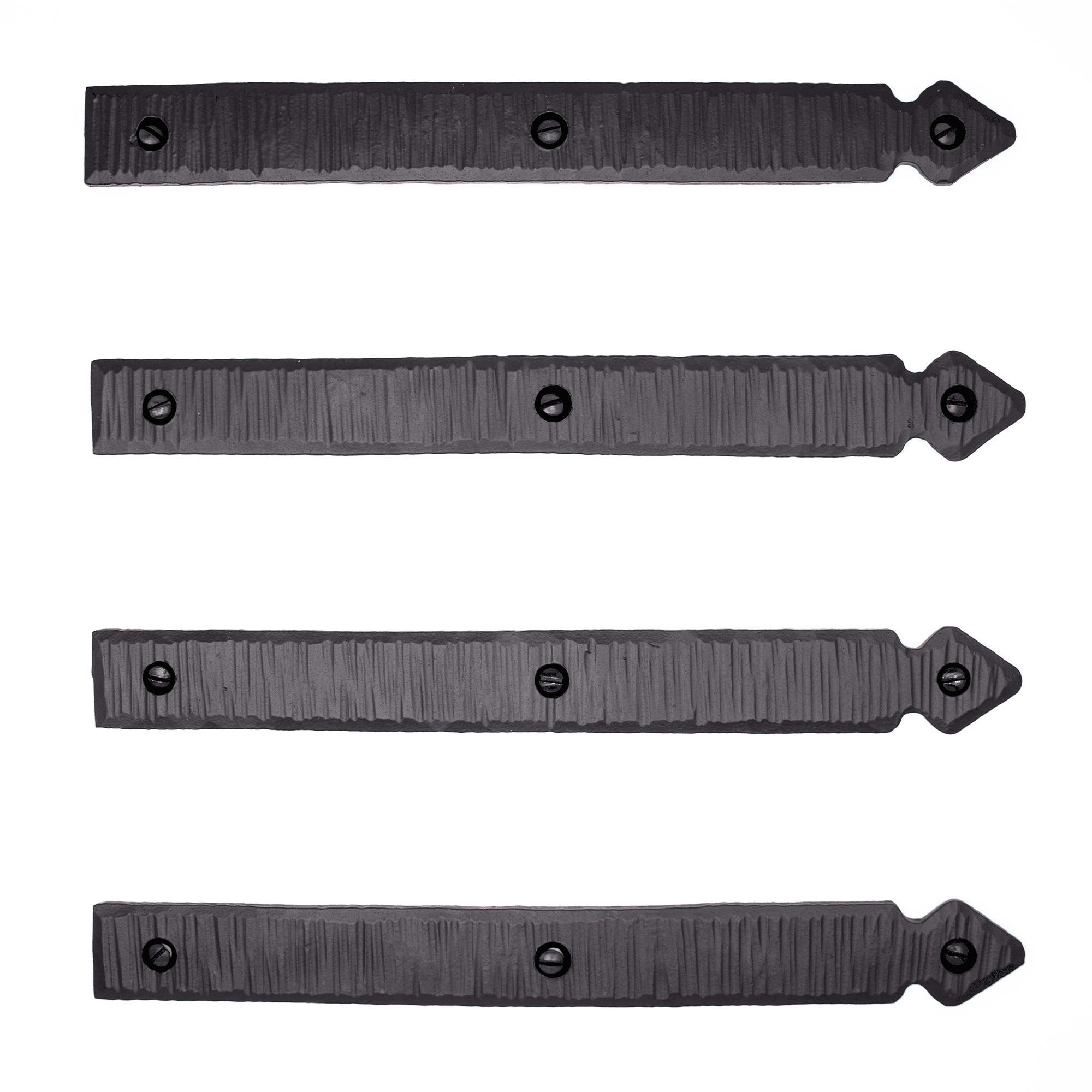 4 Pack 9 inch Faux Door Hinges Black Decorative Strap Hinge Wrought