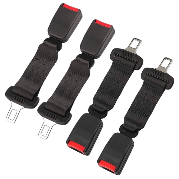 Riverwind 4 Pack 9-inch Seat Belt Extender for Cars Universal Car Seatbelt Extension Buckle Up (7/8" Tongue Width)
