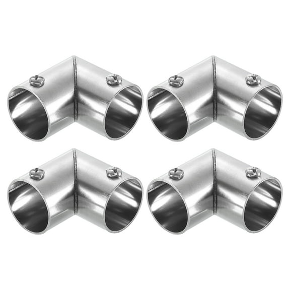 4 Pack 90 Degree 2-Way Elbow Pipe Fitting Connector Fit 1" OD Pipe