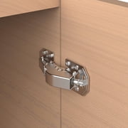 4 Pack 90 Soft Close Surface Mount Spring Hinges, Easy Installation No Pre-drilled, Noiseless Frameless Kitchen Cabinet Hinge for Cupboard Folded Hardware
