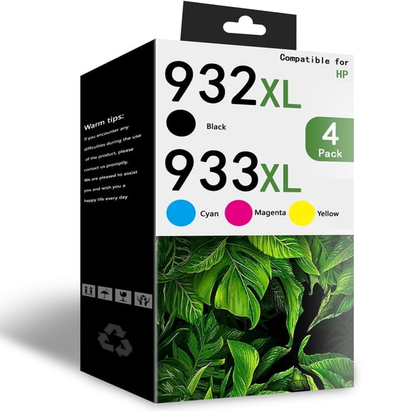 932XL 933XL Ink Cartridges Compatible for HP 932 932 XL Ink Cartridge Combo Pack Printers4 Pack