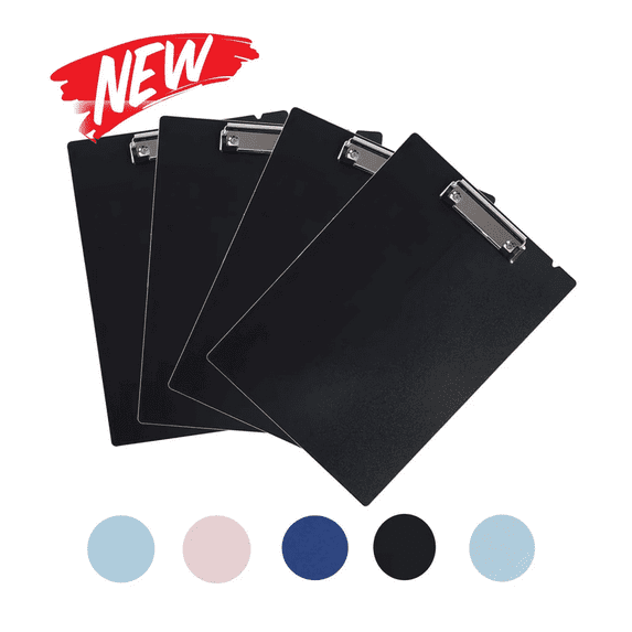 4 Pack A4 Clipboards Portable Folder Board Desktop Document Organizer for Office College Home Supplies