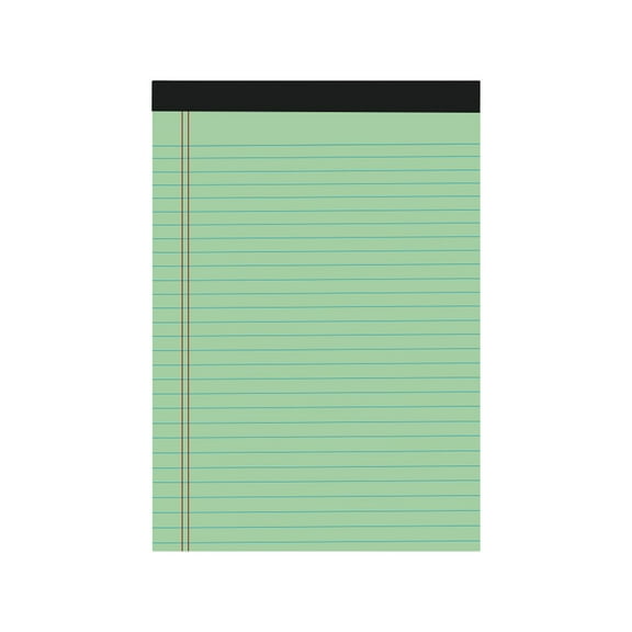 4-Pack A4 Notebooks with Horizontal Lines | 50 Sheets Each | Tearable Pads for Office | 5 Assorted Colors | Thick Paper, Flip-Over Design