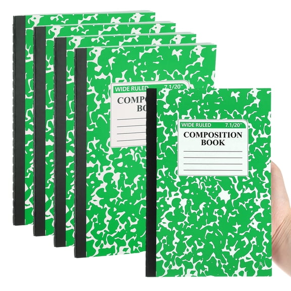 4 Pack A5 Notebook, A5 Journal Mini Notebook Pocket Marble Memo Notepads Wide Ruled Lined Sketchbook Small 8.3x5.5 Inch 30 Sheets for Men Women Office Supplies Travelers,,Green