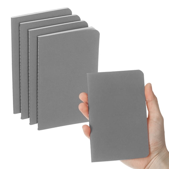 4 Pack A6 Notebook, A6 Journal Mini Notebook Pocket Kraft Memo Notepads Lined Sketchbook Small 3.5x5.5 Inch 30 Sheets for Men Women Office Supplies Purse Travelers, Brown