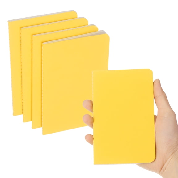 4 Pack A6 Notebook, A6 Journal Mini Notebook Pocket Kraft Memo Notepads Lined Sketchbook Small 3.5x5.5 Inch 30 Sheets for Men Women Office Supplies Purse Travelers, Gold