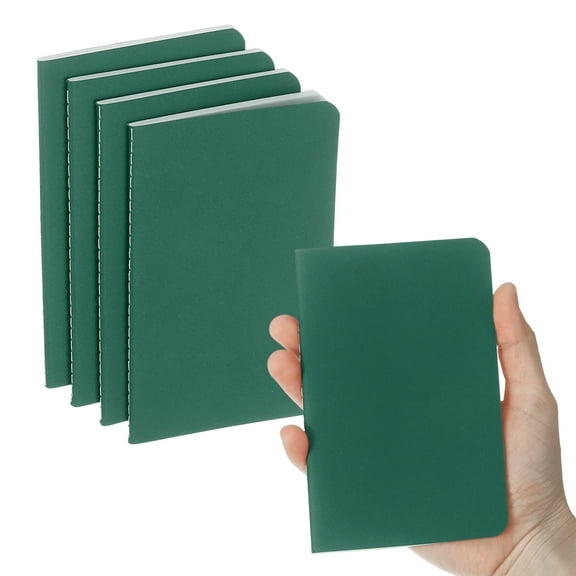 4 Pack A6 Notebook, A6 Journal Mini Notebook Pocket Kraft Memo Notepads Lined Sketchbook Small 3.5x5.5 Inch 30 Sheets for Men Women Office Supplies Purse Travelers, Cyan Green