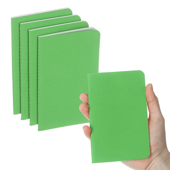 4 Pack A6 Notebook, A6 Journal Mini Notebook Pocket Kraft Memo Notepads Lined Sketchbook Small 3.5x5.5 Inch 30 Sheets for Men Women Office Supplies Purse Travelers, Green
