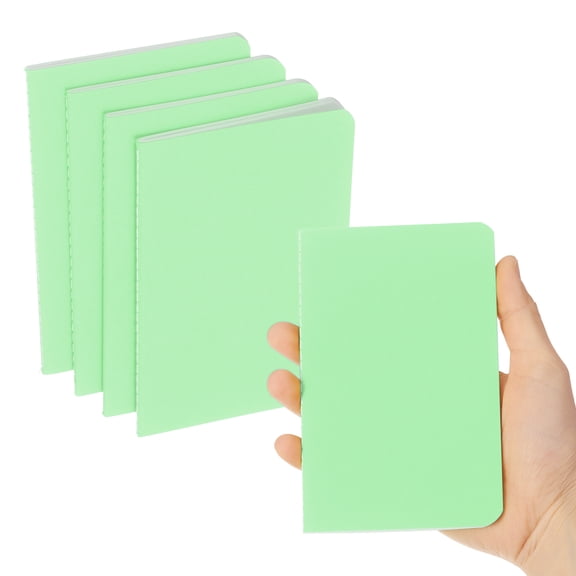 4 Pack A6 Notebook, A6 Journal Mini Notebook Pocket Kraft Memo Notepads Lined Sketchbook Small 3.5x5.5 Inch 30 Sheets for Men Women Office Supplies Purse Travelers, Light Green