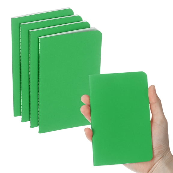 4 Pack A6 Notebook, A6 Journal Mini Notebook Pocket Kraft Memo Notepads Lined Sketchbook Small 3.5x5.5 Inch 30 Sheets for Men Women Office Supplies Purse Travelers, Dark Green