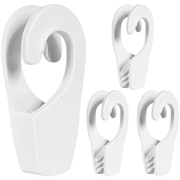 4-Pack ABS Marine Boat Fender Adjuster, Pontoon Bumper Hanger Hook for Boat Railing, Quick Adjustment Mudguard Cleat for Docking, 1.25 inch