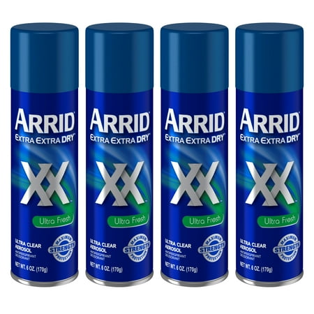 4 Pack ARRID XX Ultra Clear Anti-Perspirant Deodorant Spray Ultra Fresh 6oz Each