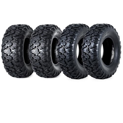 4 Pack AT25X8-12 & AT25X10-12 All-Terrain ATV/UTV Tires, 6PR,  ATV Tires,  Mud, Sand, Farm & Outdoor Work for 12 in Rim