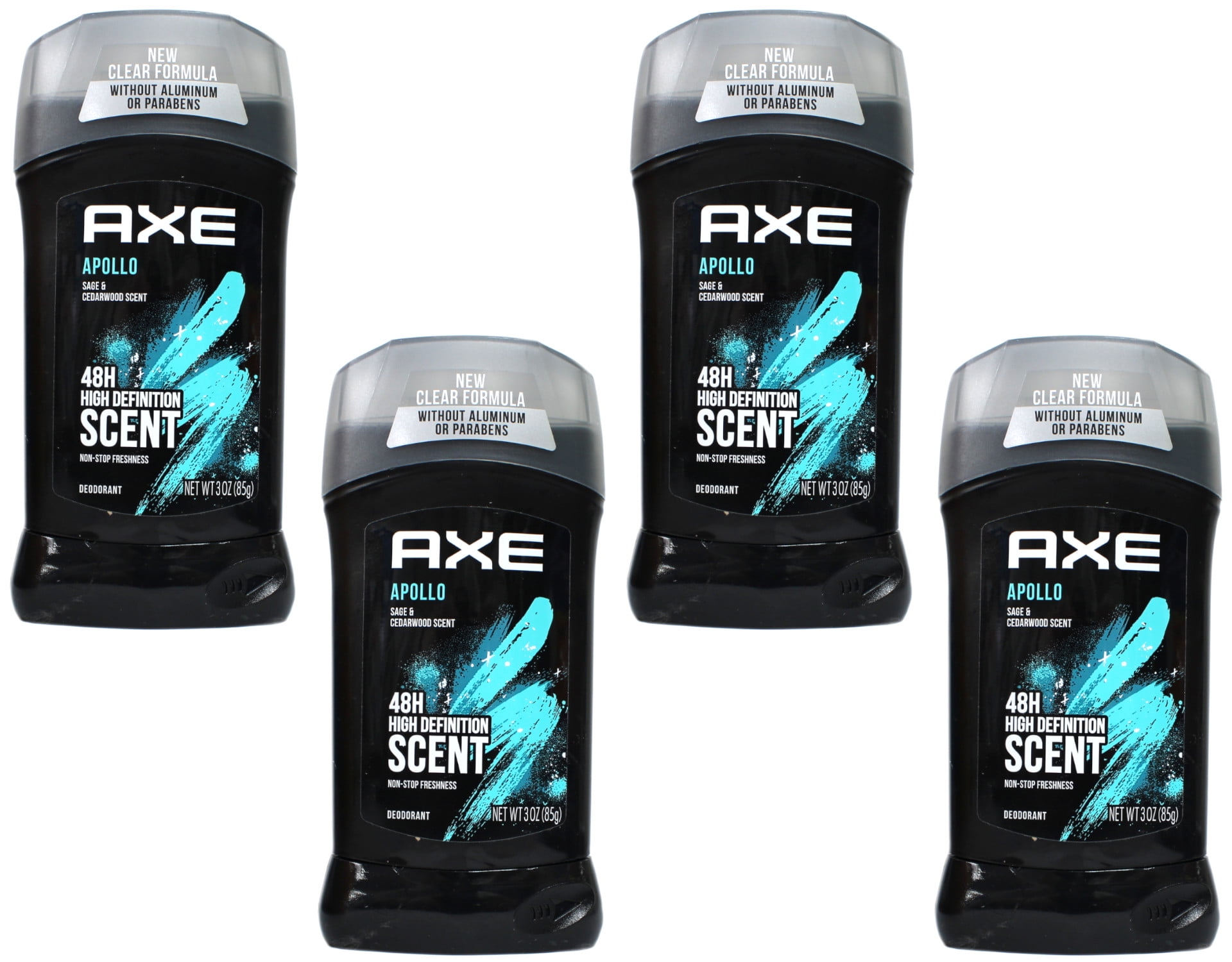 4 Pack - AXE Deodorant Stick, Apollo Fresh, 3 Ounce Each