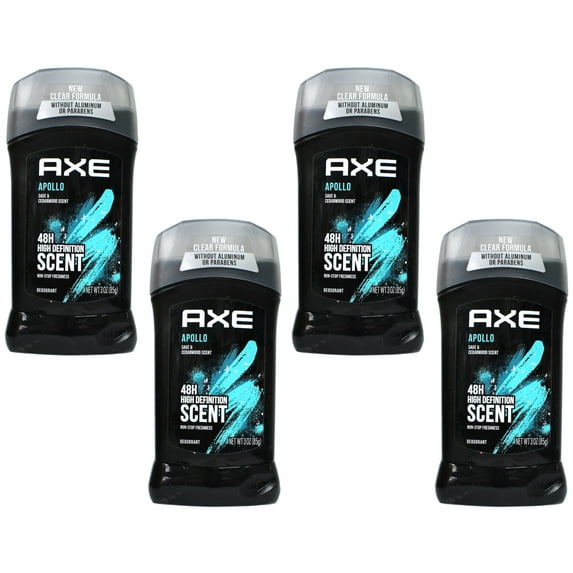 4 Pack - AXE Deodorant Stick, Apollo Fresh, 3 Ounce Each