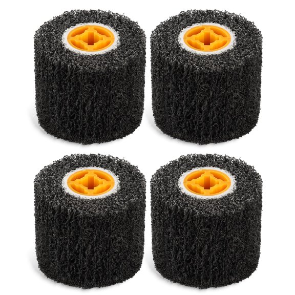 4 Pack Abrasive Drum Wheels 40 Grit Rust Remover For Wood Metal Surfaces